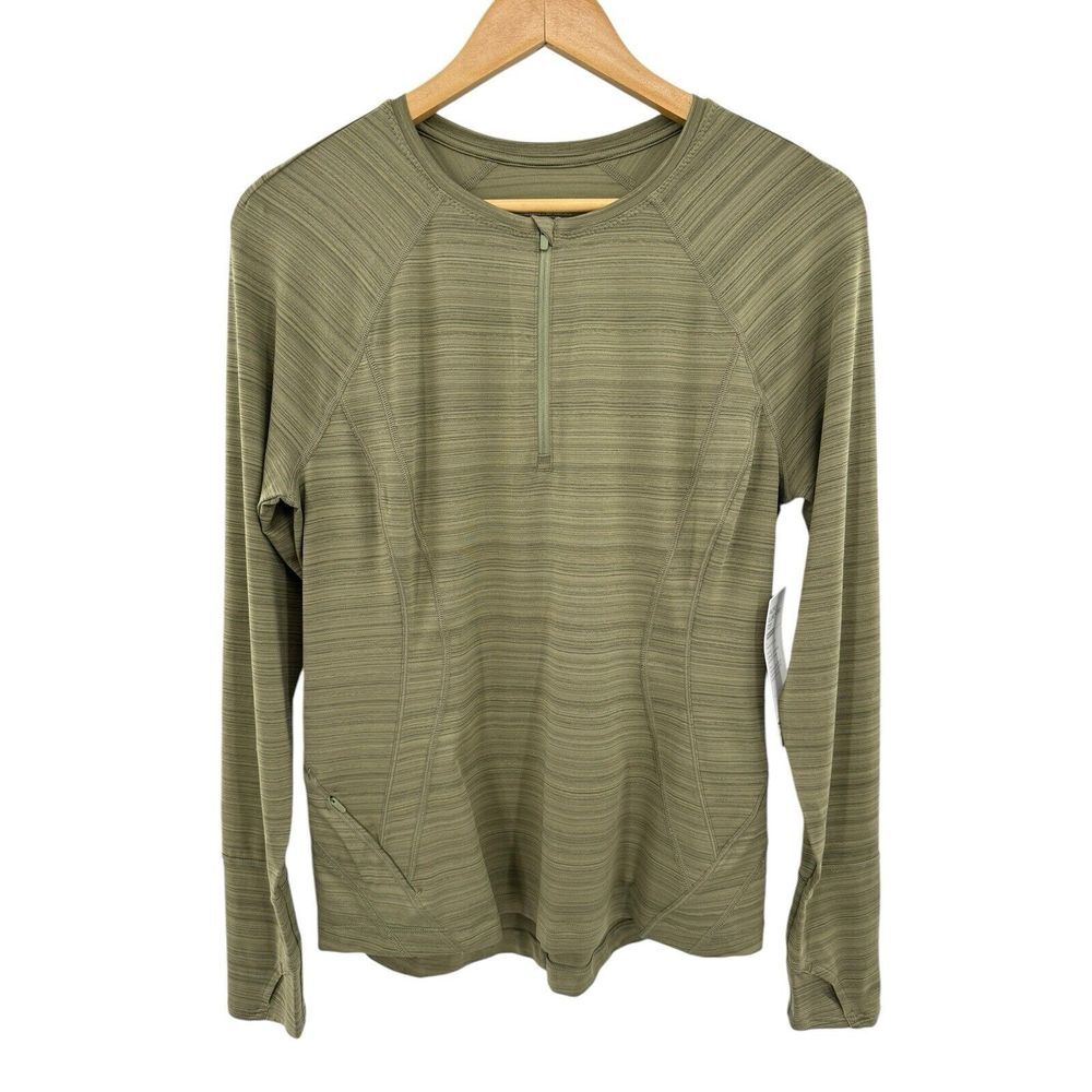 New Athleta Pacifica Illume UPF Fitted Top Long Sleeve Swim Shirt Medium Petite